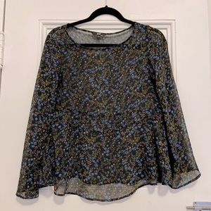 Uniqlo Sheer Floral Blouse